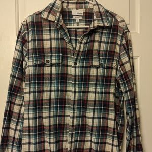 Men's Plaid Flannel Shirt - Medium